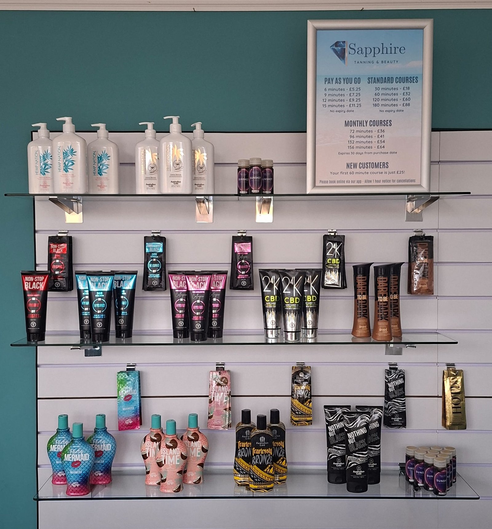 Tanning Products in Sapphire Tanning & Beauty Salon